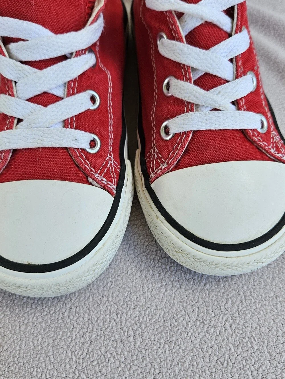 Converse CTAS Low Top Canvas Sneakers Toddler SZ 10 Red White Laces